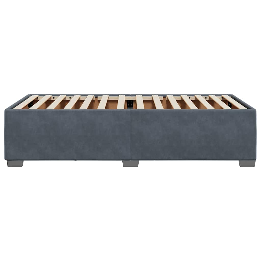 Bed Frame without Mattress Dark Grey Single Velvet