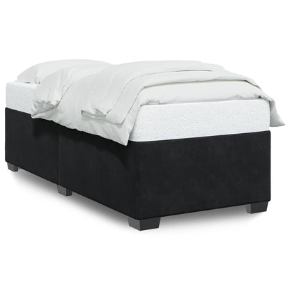 Bed Frame without Mattress Black Single Velvet