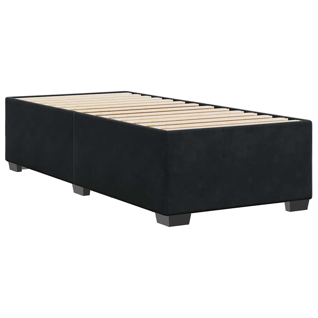 Bed Frame without Mattress Black Single Velvet