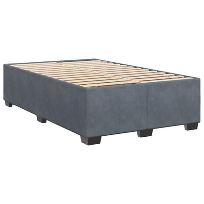 Bed Frame without Mattress Dark Grey Double Velvet