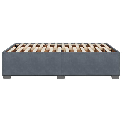 Bed Frame without Mattress Dark Grey Double Velvet