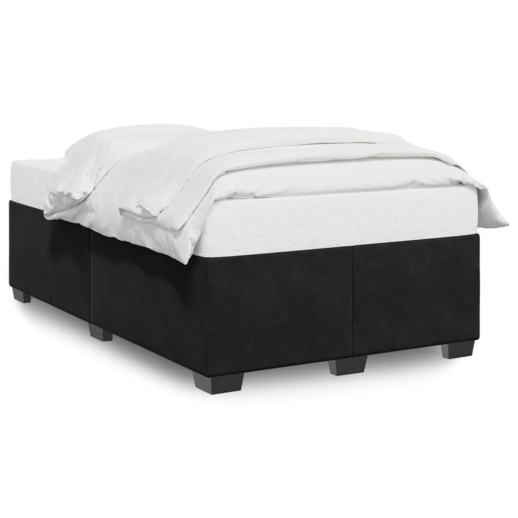 Bed Frame without Mattress Black Double Velvet