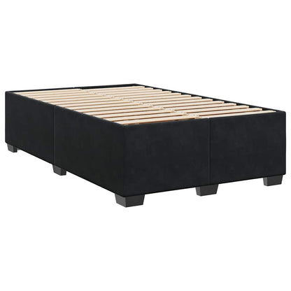 Bed Frame without Mattress Black Double Velvet