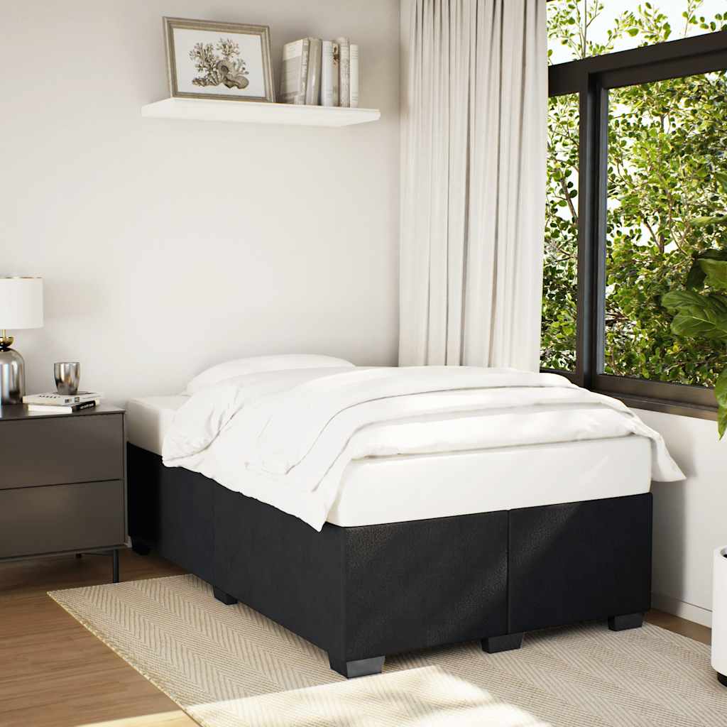 Bed Frame without Mattress Black Double Velvet