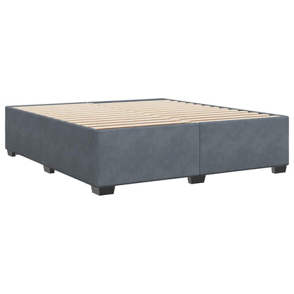 Bed Frame without Mattress Dark Grey Super King Velvet