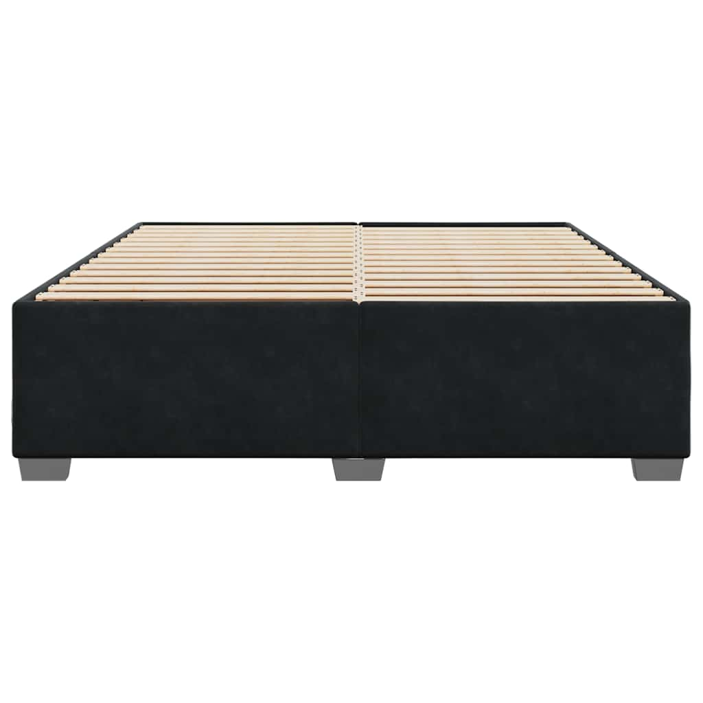 Bed Frame without Mattress Black Super King Velvet