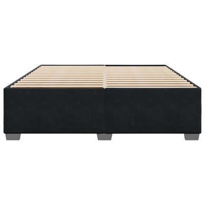 Bed Frame without Mattress Black Super King Velvet