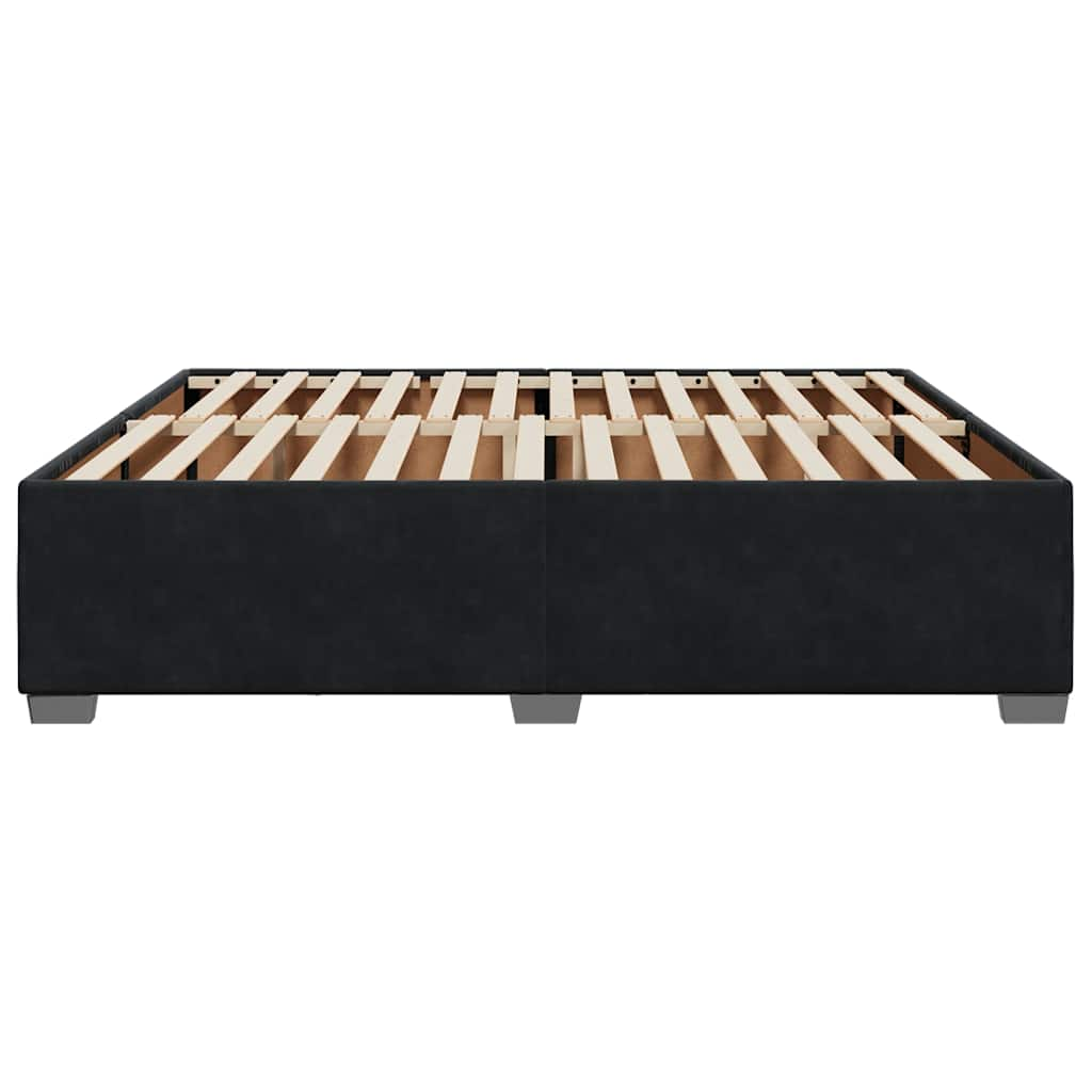 Bed Frame without Mattress Black Super King Velvet