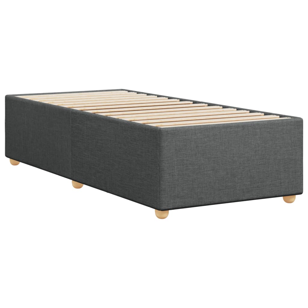 Bed Frame Dark Grey 90x190 cm Single Fabric