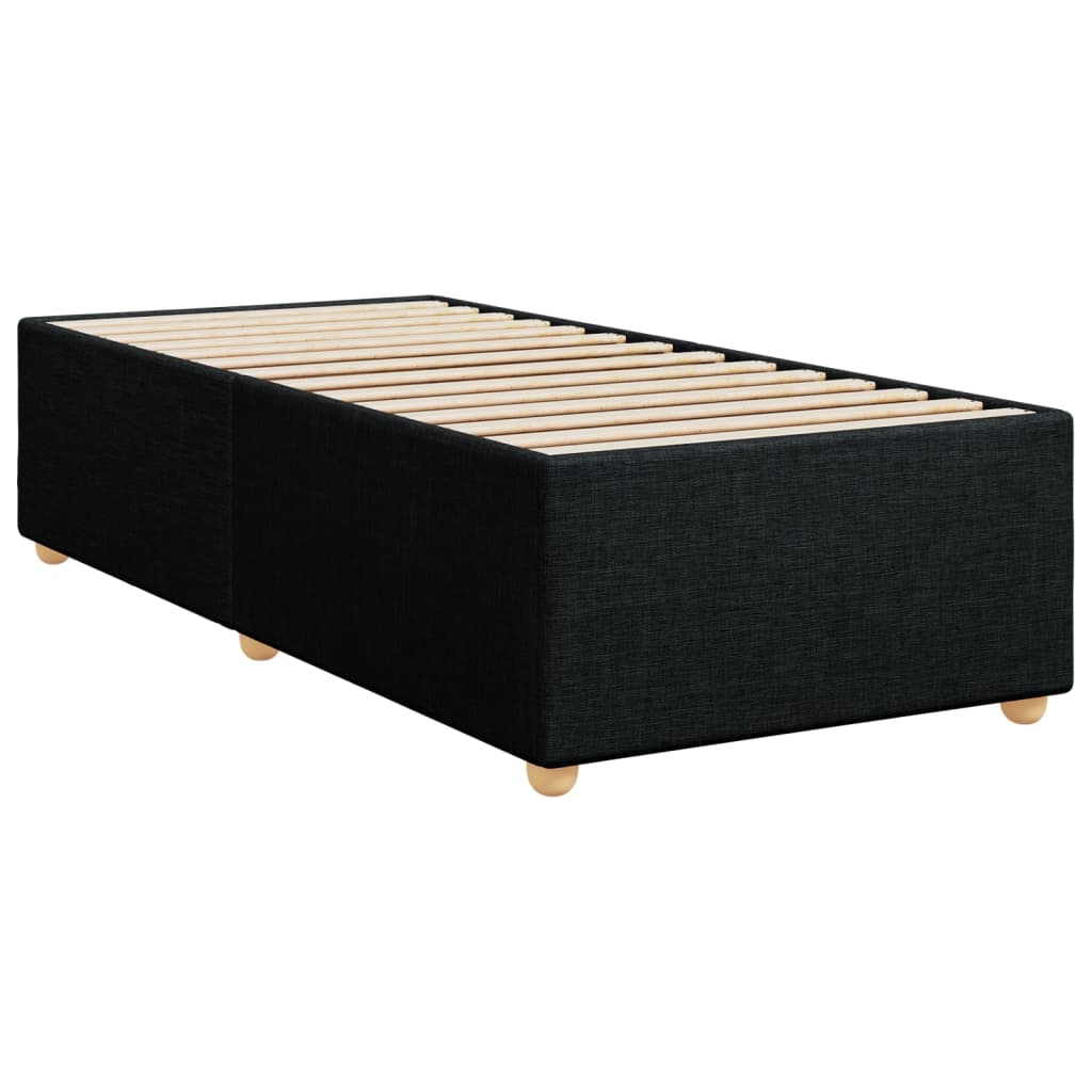 Bed Frame without Mattress Black 90x190 cm Single Fabric