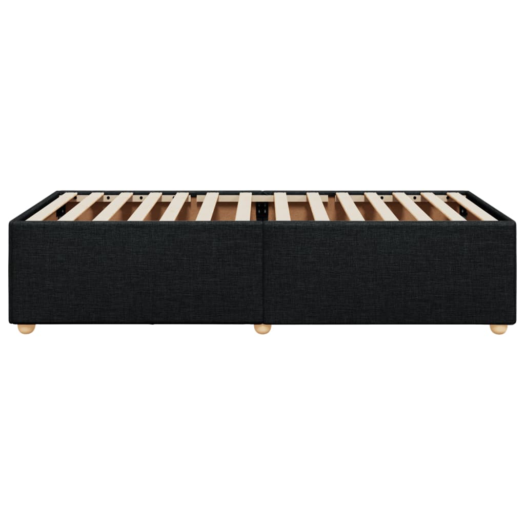 Bed Frame without Mattress Black 90x190 cm Single Fabric