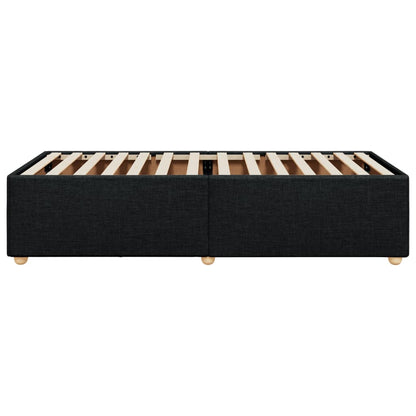 Bed Frame without Mattress Black 90x190 cm Single Fabric