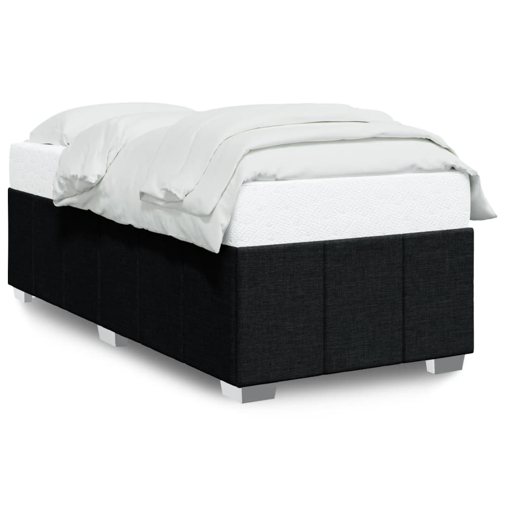 Bed Frame without Mattress Black 90x190 cm Single Fabric