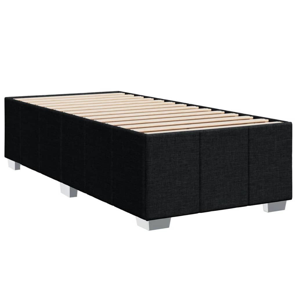 Bed Frame without Mattress Black 90x190 cm Single Fabric