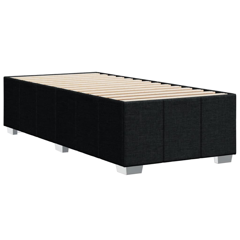 Bed Frame without Mattress Black 90x190 cm Single Fabric