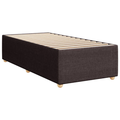 Bed Frame without Mattress Dark Brown 90x190 cm Single Fabric