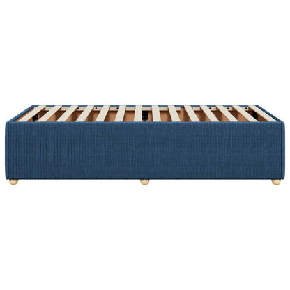 Bed Frame without Mattress Blue 90x190 cm Single Fabric