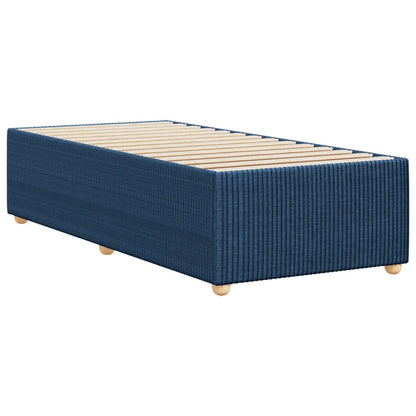 Bed Frame without Mattress Blue 90x190 cm Single Fabric