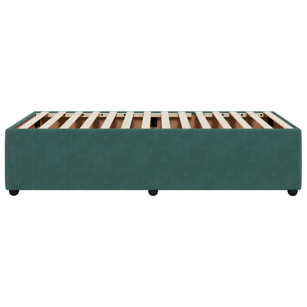 Bed Frame Dark Green 80x200 cm Velvet