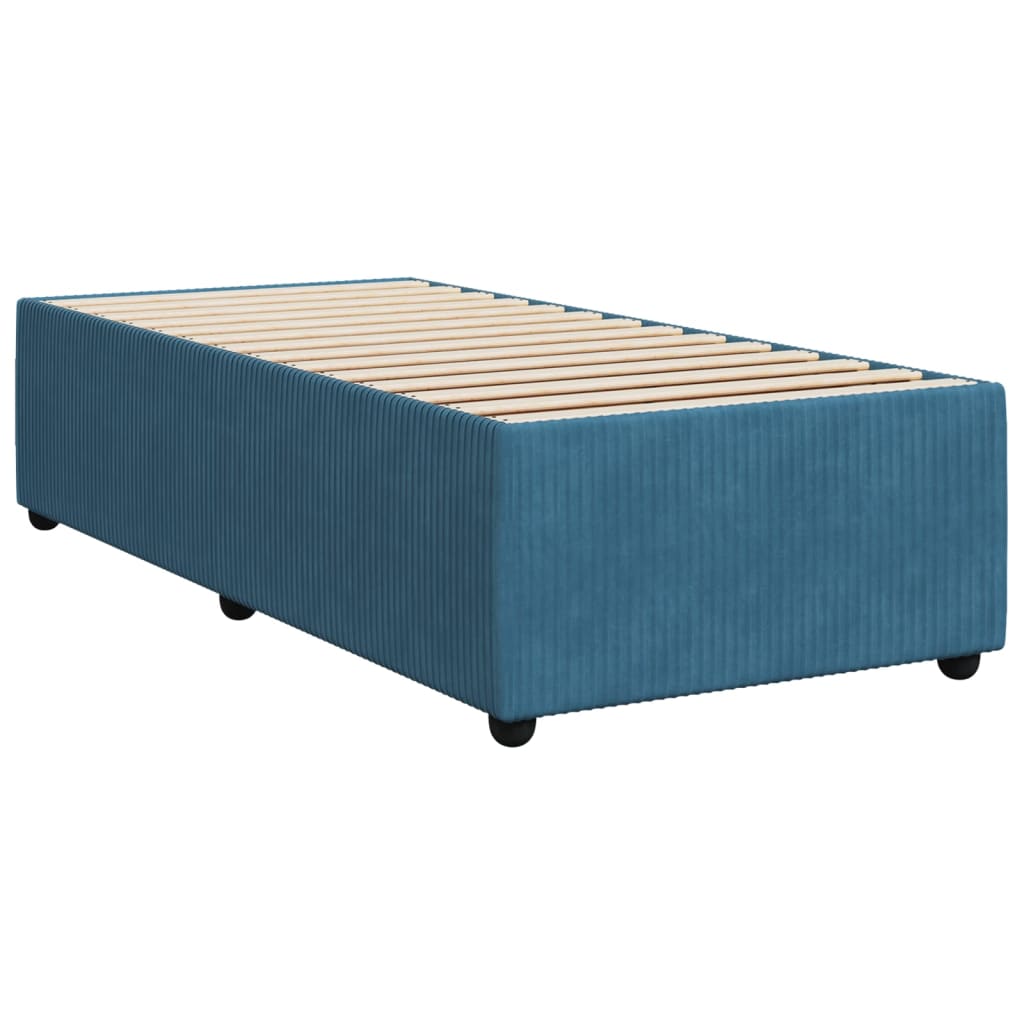 Bed Frame without Mattress Blue 80x200 cm Velvet