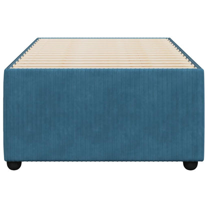 Bed Frame without Mattress Blue 80x200 cm Velvet