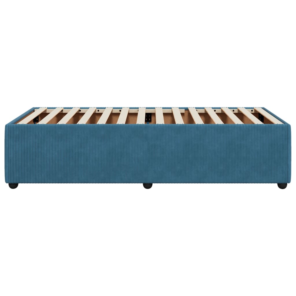 Bed Frame without Mattress Blue 80x200 cm Velvet