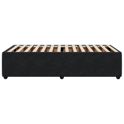 Bed Frame without Mattress Black 90x190 cm Single Velvet