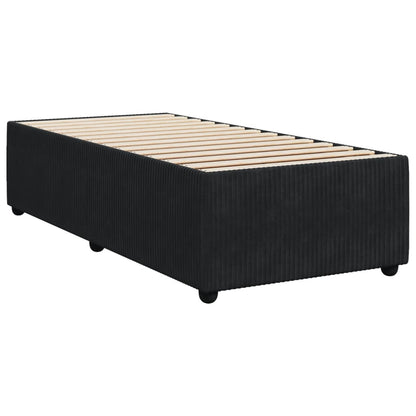 Bed Frame without Mattress Black 90x190 cm Single Velvet