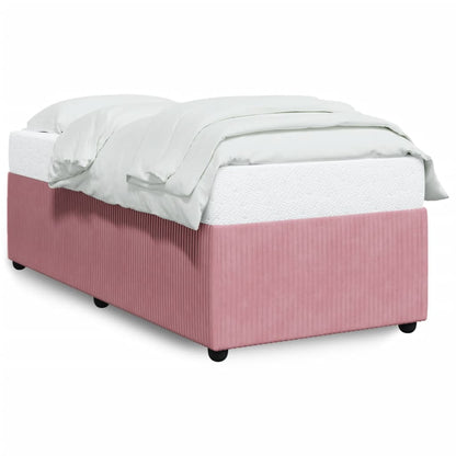 Bed Frame Pink 90x190 cm Single Velvet