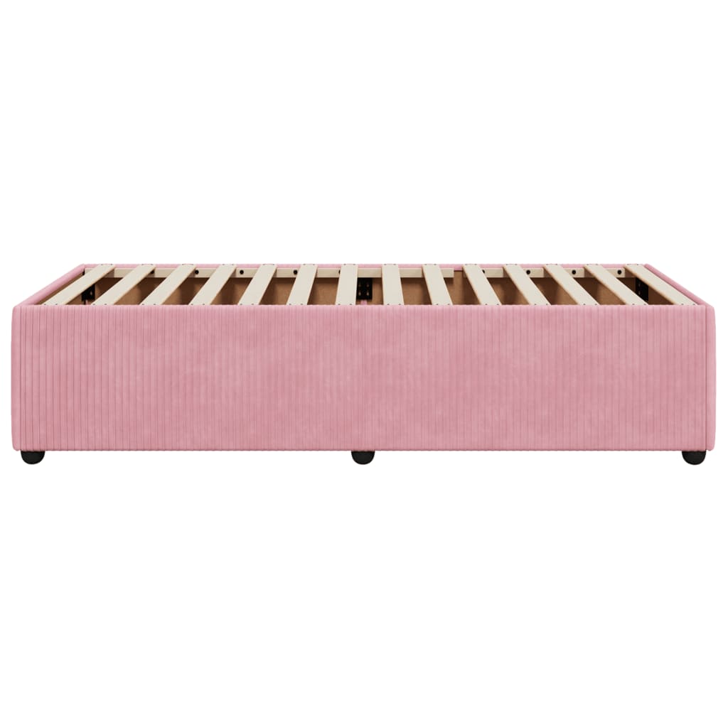 Bed Frame Pink 90x190 cm Single Velvet