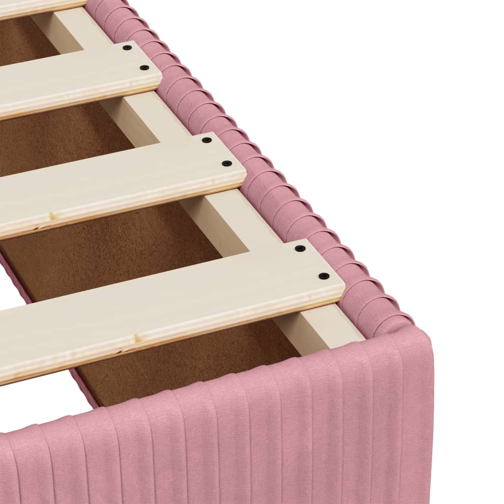 Bed Frame Pink 90x190 cm Single Velvet