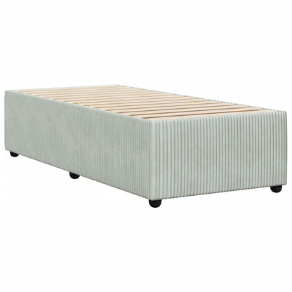 Bed Frame without Mattress Light Grey 90x200 cm Velvet