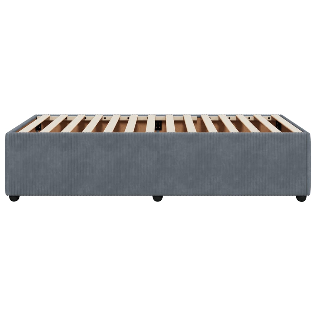 Bed Frame without Mattress Dark Grey 90x200 cm Velvet