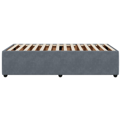 Bed Frame without Mattress Dark Grey 90x200 cm Velvet