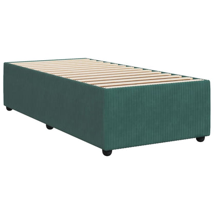 Bed Frame Dark Green 90x200 cm Velvet