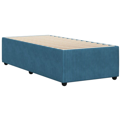 Bed Frame without Mattress Blue 90x200 cm Velvet