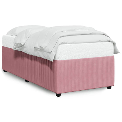 Bed Frame without Mattress Pink 90x200 cm Velvet