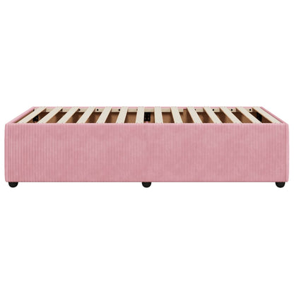 Bed Frame without Mattress Pink 90x200 cm Velvet