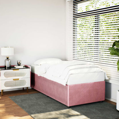 Bed Frame without Mattress Pink 90x200 cm Velvet