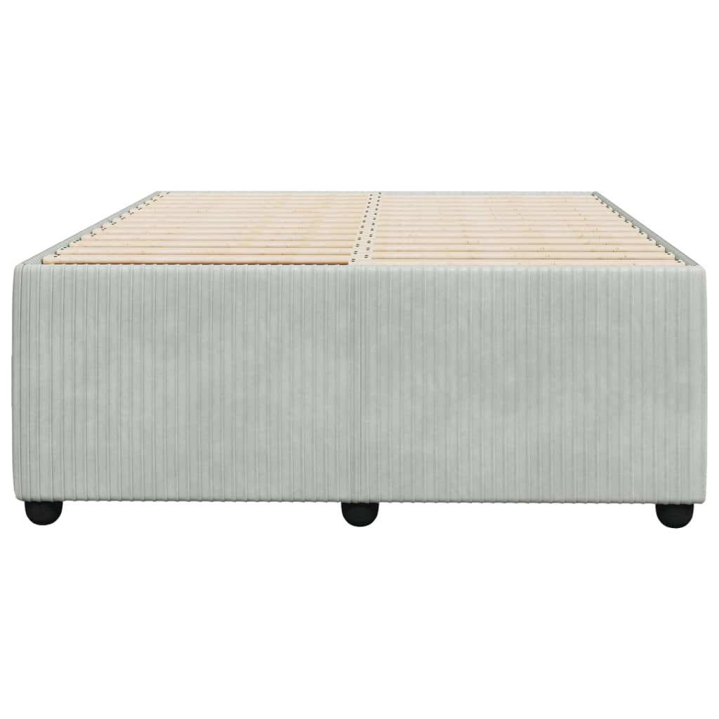 Bed Frame without Mattress Light Grey 120x190 cm Small Double Velvet