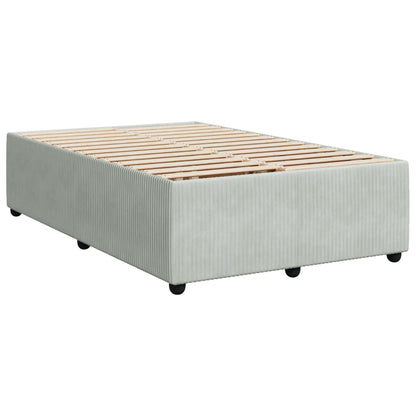 Bed Frame without Mattress Light Grey 120x190 cm Small Double Velvet