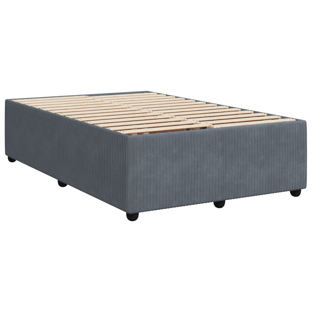 Bed Frame without Mattress Dark Grey 120x190 cm Small Double Velvet