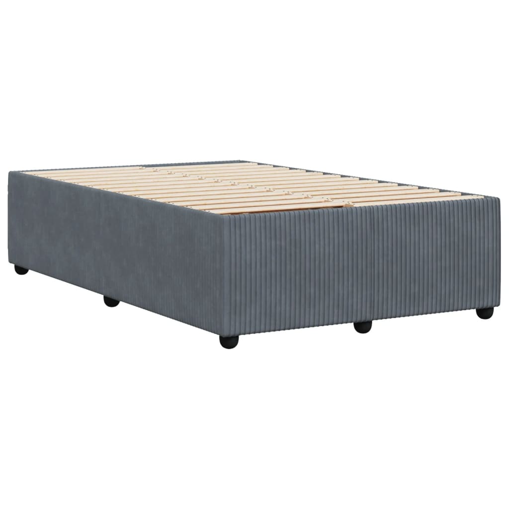 Bed Frame without Mattress Dark Grey 120x190 cm Small Double Velvet