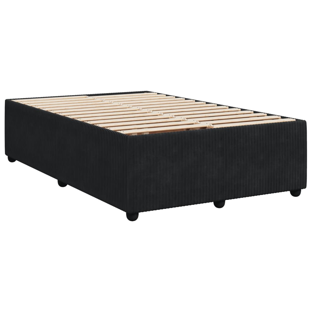 Bed Frame Black 120x190 cm Small Double Velvet