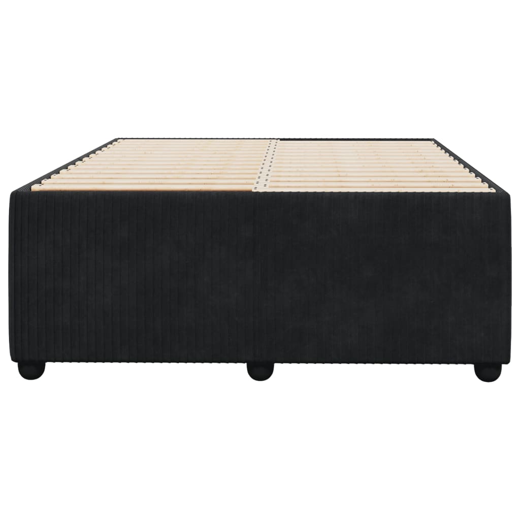 Bed Frame Black 120x190 cm Small Double Velvet