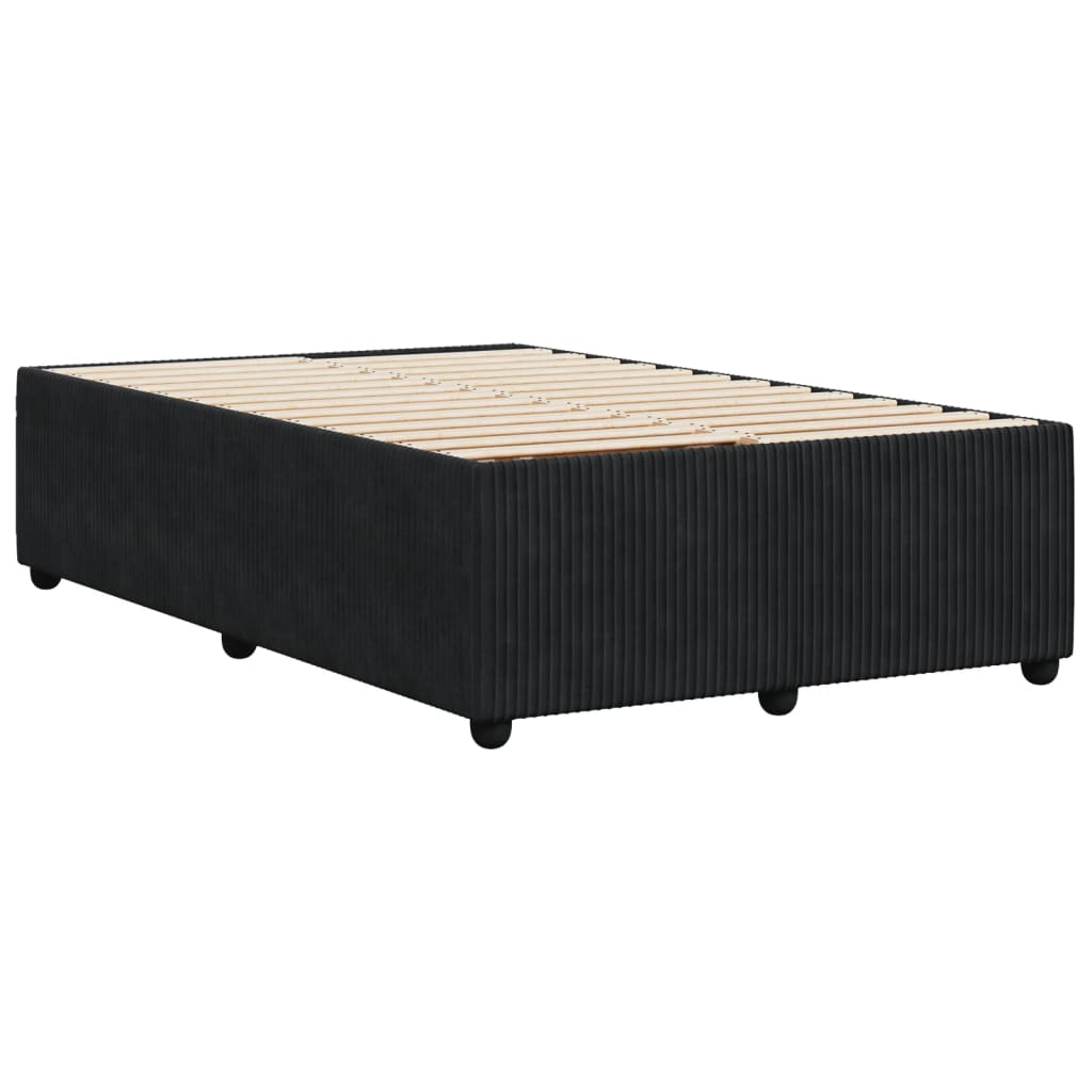 Bed Frame Black 120x190 cm Small Double Velvet