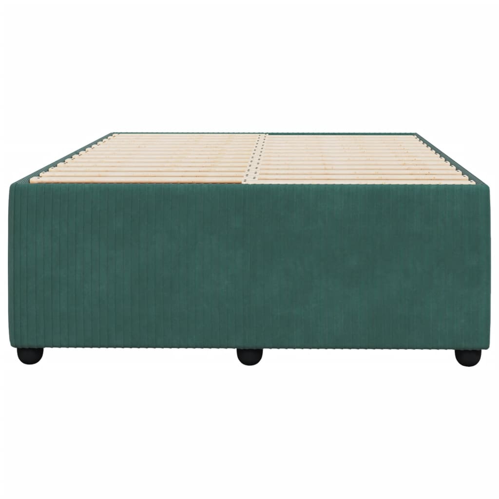 Bed Frame Dark Green 120x190 cm Small Double Velvet