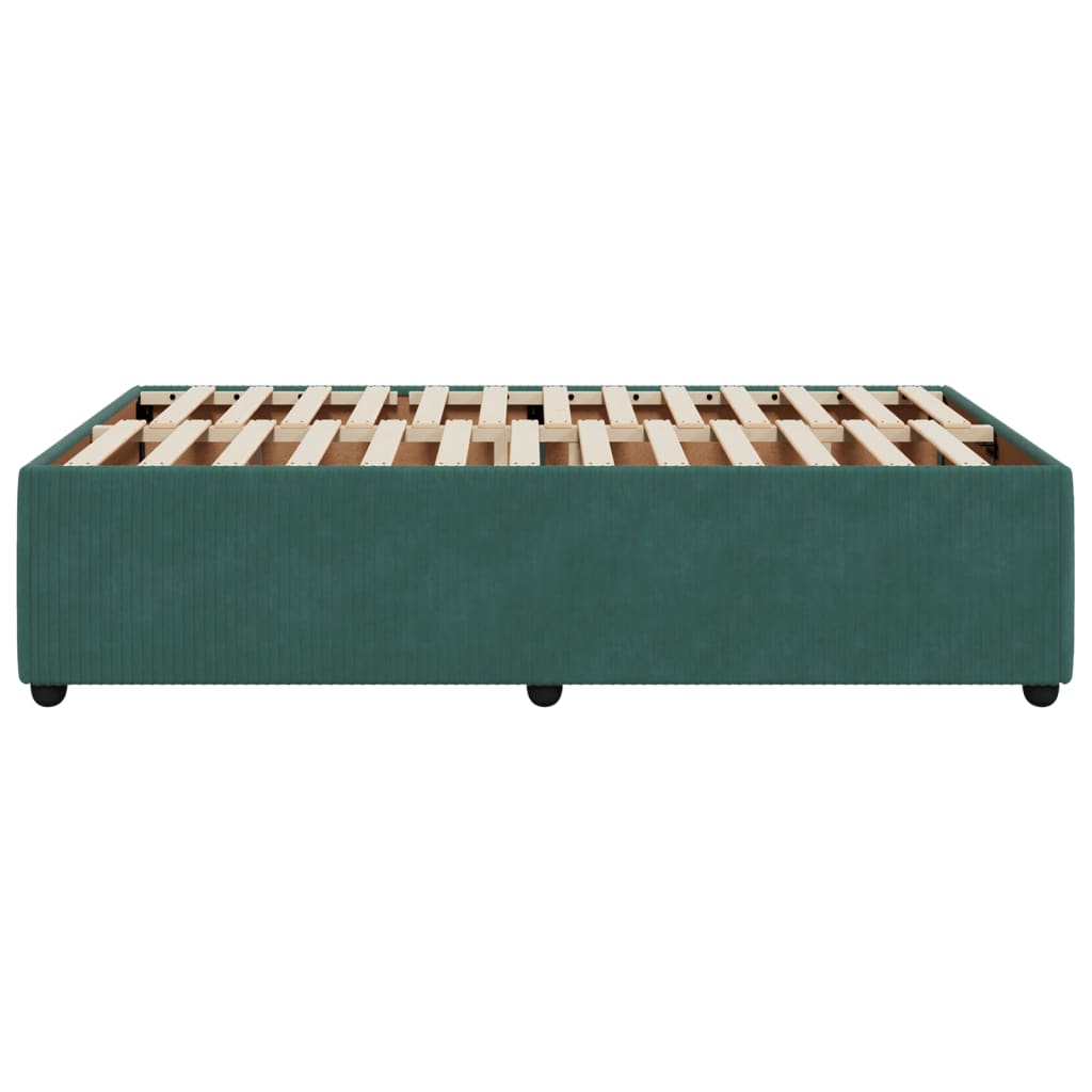 Bed Frame Dark Green 120x190 cm Small Double Velvet