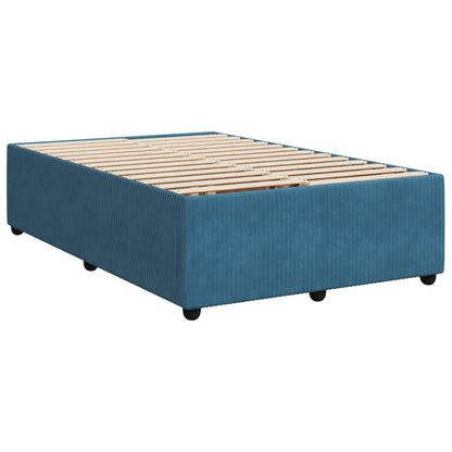 Bed Frame Blue 120x190 cm Small Double Velvet