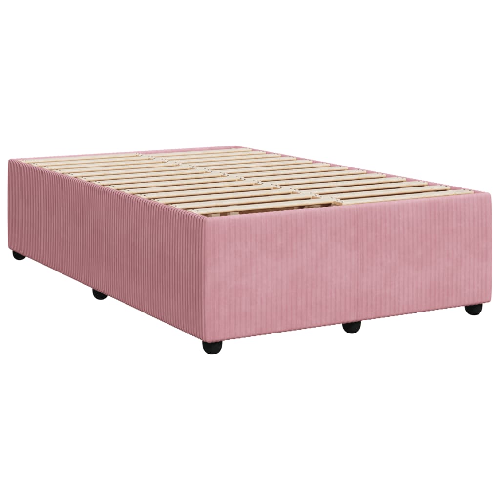 Bed Frame Pink 120x190 cm Small Double Velvet